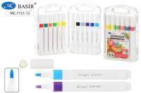 Маркер акриловый набор 12цв на водной основе МС-7151-12