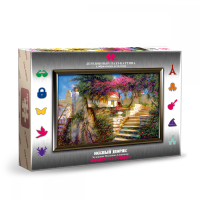 Пазлы дерево 144 дет Южный дворик