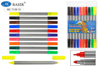 Фломастеры 10цв Basir Тигр двусторонние 7109-10