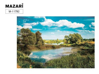 Алмазная мозаика 40*50 Пейзаж с водоемом (холст на подрамнике, полная выкладка, круглые стразы)