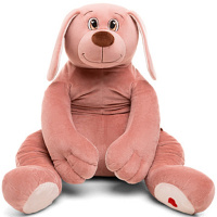 Мягкая игрушка собака Чарли 85см (сидя 45см) пудровый