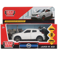 Машина технопарк 12см Nisan Juke-R 2.0 металл, белый, двери, багажник, инерц 278714