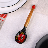 Ложка деревянная окрашенная малая 2шт