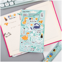 Наклейки бумажные Meshu Dinosaurs 12*21см 36шт