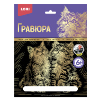 Гравюра большая Котята Гр-119