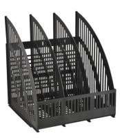 Лоток вертик 3 отд сборный черный Line ЛТВ-01470          