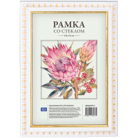 Фоторамка 10*15 пластик белый/золото