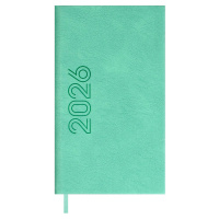 Еженедельник 2026г 85*145мм 64 л Лозанж мятный кожзам 70362
