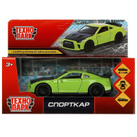 Машина технопарк 12см Спорткар металл двери багаж инерц 369443