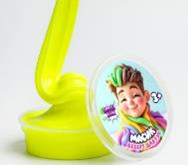 Слайм 120гр десерт для рук Smuzi Boom желтый неон