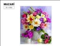 Алмазная мозаика 21*25 Букет (мольберт, частичная, стразы, стилус)