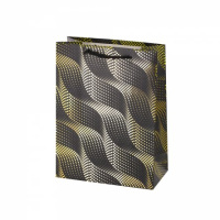 Пакет бумажный 18*24*8,5 Золотые узоры AL12739