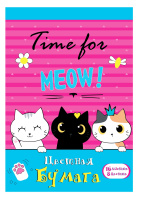 Цвет бумага А4 16л/8цв односторон Коты/Девочка с корги 89272,71551