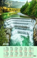 Календарь 2026 листовой Водопад 60*90см