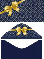 Конверт без надписи (золотой бант) 076.506