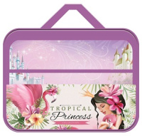 Папка А4 для труда молния сверху с ручками ткань широкое дно 335*260*20 мм Для девочек ПТР-111