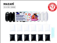 Пластилин легкий Белый+Черный, 12 шт, 3 стека