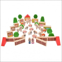 Конструктор томик Ферма деревянный 42 детали