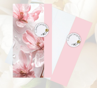 Конверт с держателем С днем свадьбы! (розовые цветы) КС 48