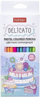 Карандаш 12 цв Hatber Delicato пастельные трехгранные 072213