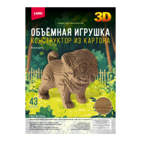 Конструктор из картона Объёмная игрушка Милый щенок Нг-003
