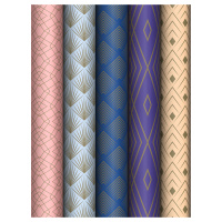 Бумага упаковочная Strict lines 70*100 глянц 5 дизайнов 62831